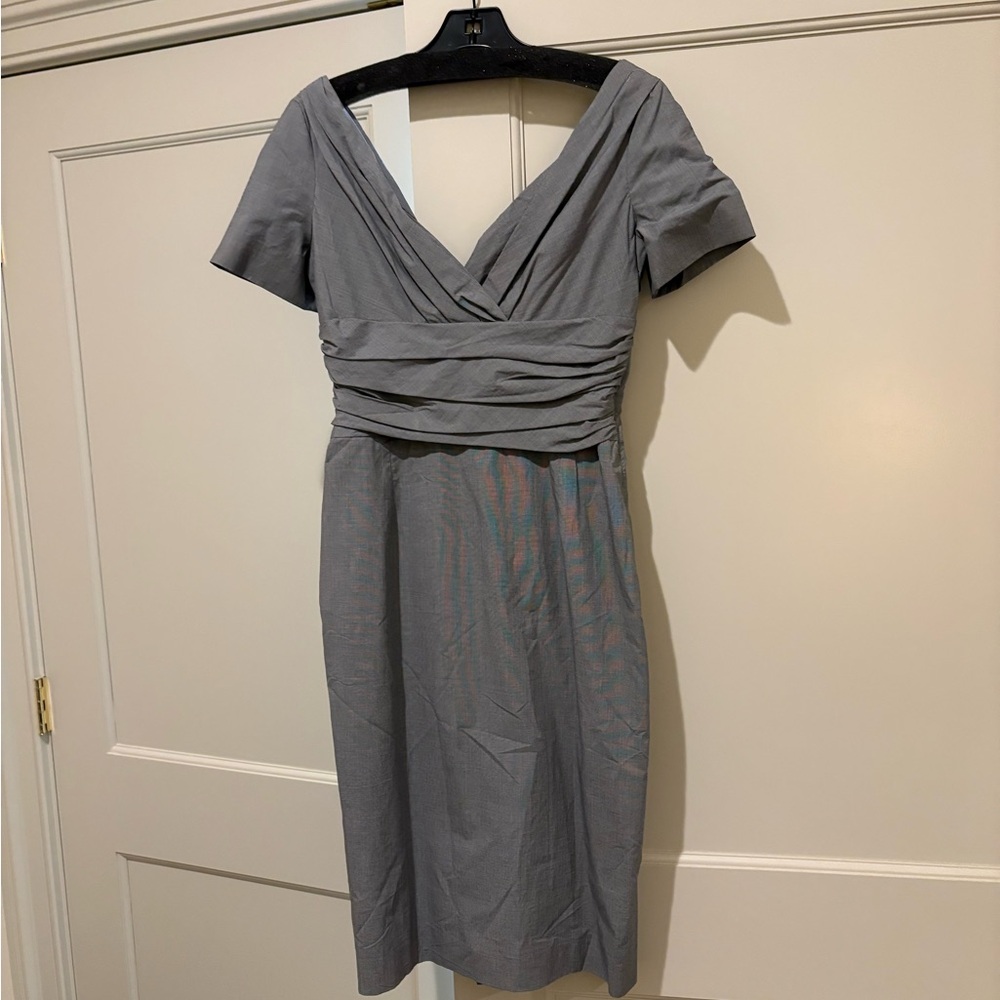 Elegant Gray French Designer Women's Dress